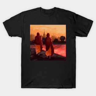 Monks by the River T-Shirt